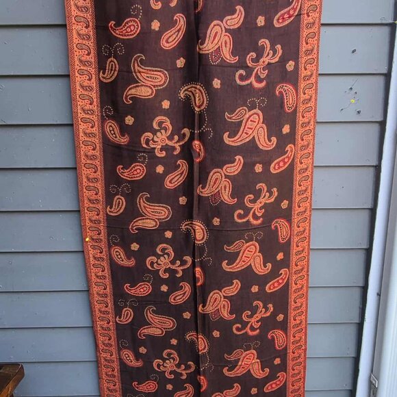 Pashmina in Paisley Fall Colors Brown Orange NEW! - Picture 6 of 8